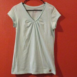 Carhartt Shirt Woman Large Blue Casual Work Outdoors Short Sleeve Shirt